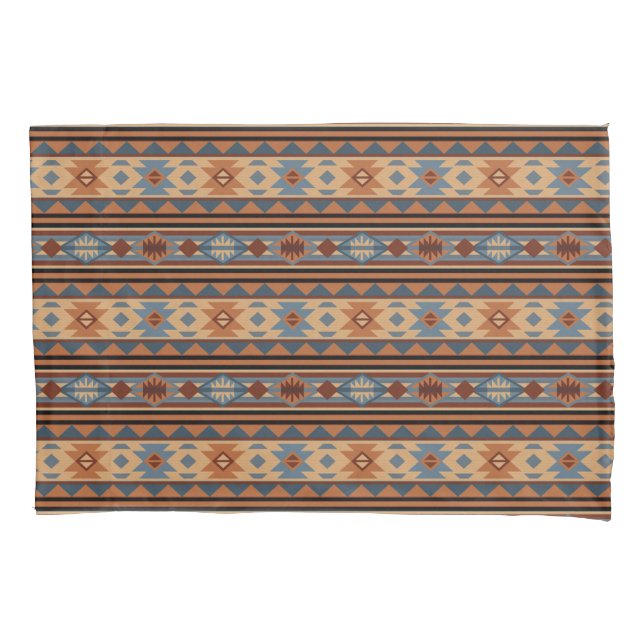 Südwest Design Adobe Gray Brown Tribal Muster Kissenbezug (Vorderseite-Links)