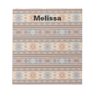 Südwest Design Adobe Gray Brown Tribal Muster Notizblock