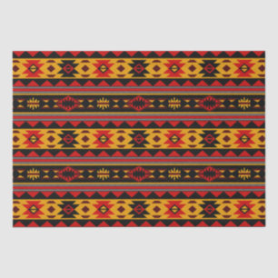 Südwest Design Red Black Gold Tribal Muster Seidenpapier