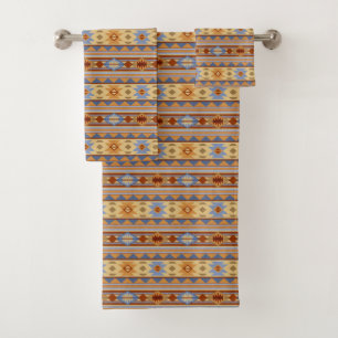 Südwest Design Rust Grau Gold Badhandtuch Set