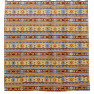 Südwest Design Rust Grau Gold Duschvorhang