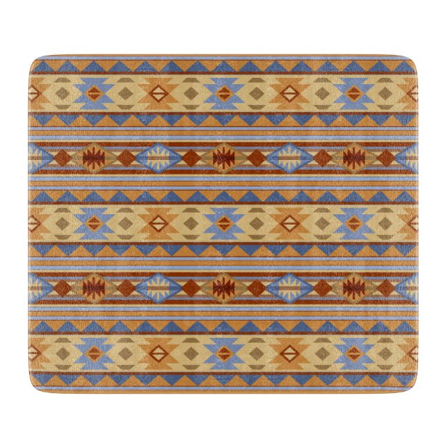 Südwest Design Rust Grau Gold Schneidebrett (Vorderseite)