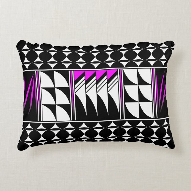 Südwest Feather Segen in Rosa Dekokissen (Vorderseite)