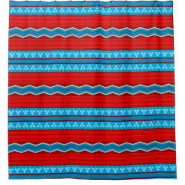 Südwest Fluss Canyon Geometric Red and Turquoise Duschvorhang