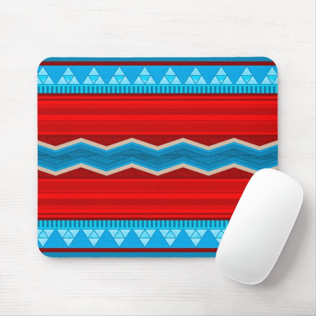 Südwest-Flusscanyon geometrisch Rot Türkis Mousepad (Mit Mouse)