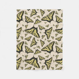 Südwest-Gelbe Frack-Schmetterlinge überall Fleecedecke