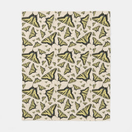 Südwest-Gelbe Frack-Schmetterlinge überall Fleecedecke