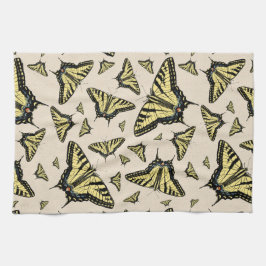 Südwest-Gelbe Frack-Schmetterlinge überall Geschirrtuch