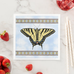Südwest-Gelbes Frack Butterfly Blue Sky Serviette
