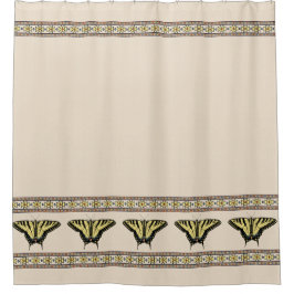 Südwest-Gelbes Frack Butterfly Duschvorhang