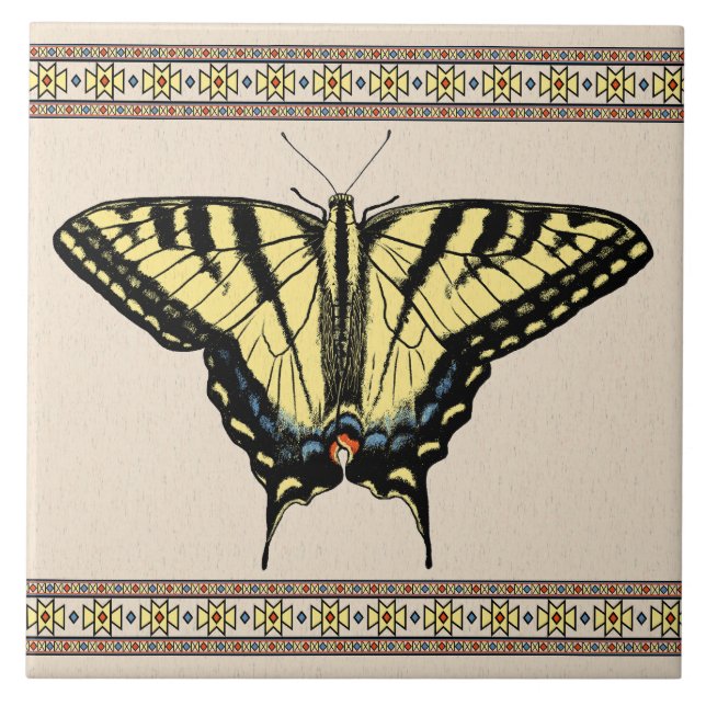 Südwest-Gelbes Frack Butterfly Fliese (Vorderseite)