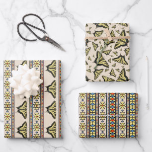 Südwest-Gelbes Frack Butterfly Geschenkpapier Set