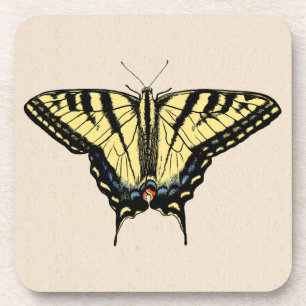 Südwest-Gelbes Frack Butterfly Getränkeuntersetzer