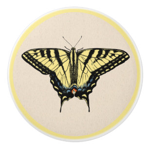 Südwest-Gelbes Frack Butterfly Keramikknauf