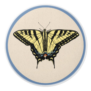 Südwest-Gelbes Frack Butterfly Keramikknauf