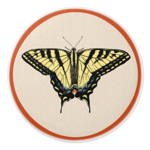 Südwest-Gelbes Frack Butterfly Keramikknauf