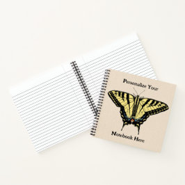 Südwest-Gelbes Frack Butterfly Notizbuch