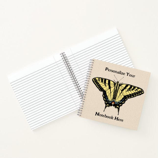 Südwest-Gelbes Frack Butterfly Notizbuch (Innenseite)