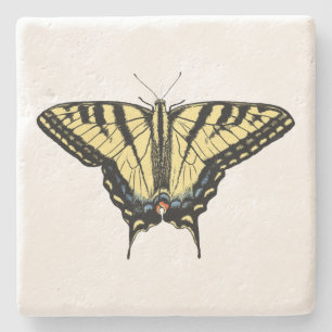 Südwest-Gelbes Frack Butterfly Steinuntersetzer