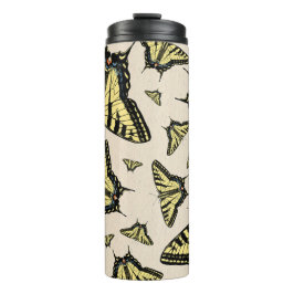 Südwest-Gelbes Frack-Schmetterlingsmuster Thermosbecher