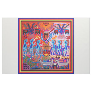 Südwest-Huichol-Peyote-Ritual-Stoff Stoff
