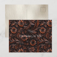 Südwest Imitats Brown Leather Cowhide Blume