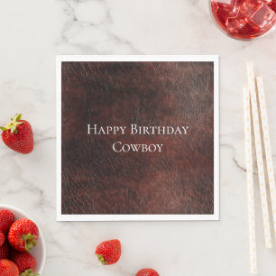 Südwest Imitats Brown Leather Cowhide Serviette