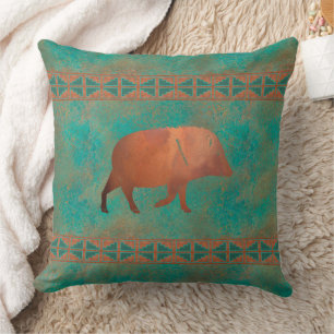 Südwest Javelina Daddy Copper Teal Muster 50cm Kissen