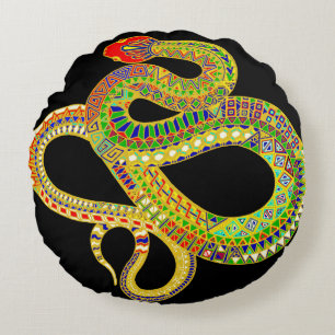 Südwest-Klapperschlange Rundes Kissen