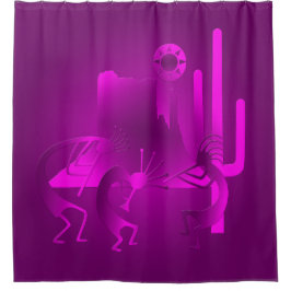 Südwest Kokopelli Lila Duschvorhang