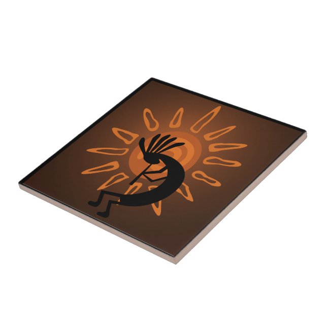 Südwest Kokopelli Sun Rustikale Tile Fliese (Seite)