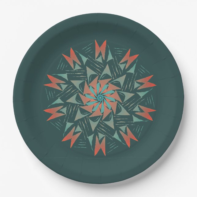 Südwest-Mandala-Papierteller Pappteller (Vorderseite)