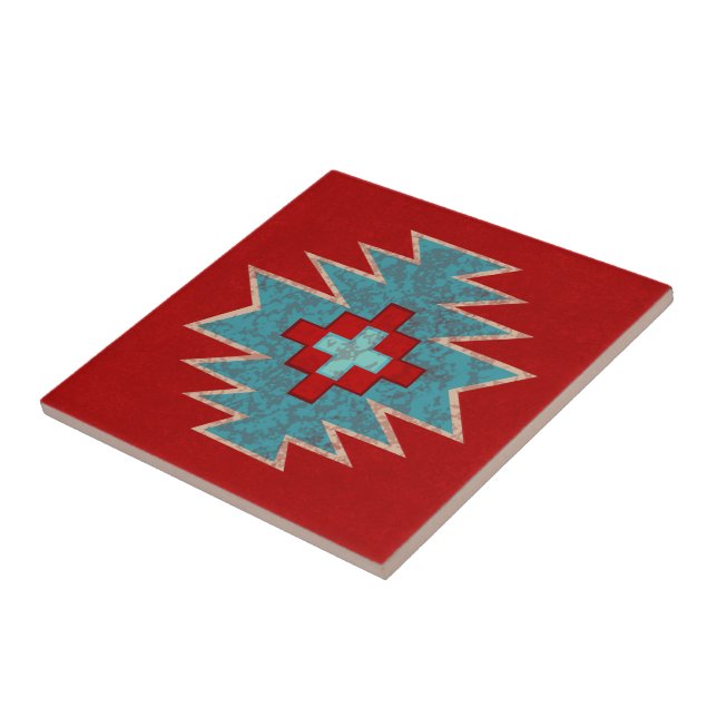Südwest Mesas Red & Turquoise Fliese (Seite)
