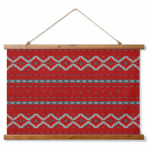 Südwest Mesas Red & Turquoise Geometric Muster