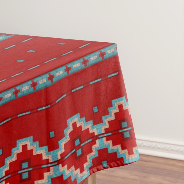 Südwest Mesas Red & Turquoise Large Tischdecke (Beispiel)