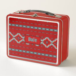 Südwest Mesas Red & Turquoise Metall Brotdose