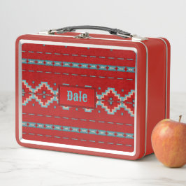 Südwest Mesas Red & Turquoise Metall Brotdose