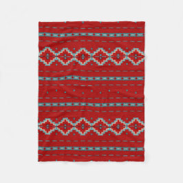 Südwest Mesas Red & Turquoise Small Fleecedecke