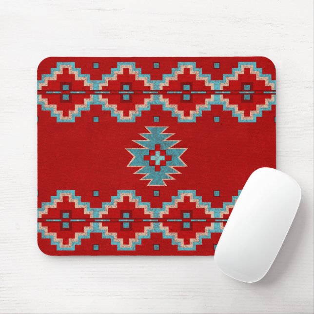 Südwest Mesas Rot und Türkis Mousepad (Mit Mouse)