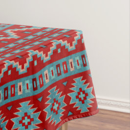 Südwest Mesas Türkis & Rot Klein Tischdecke