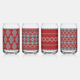 Südwest Mesas Türkisfarbenes geometrisches Set Dosenglas