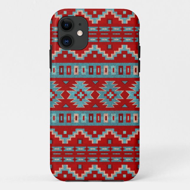Südwest Mesas Turquoise & Red Phone Case (Rückseite)