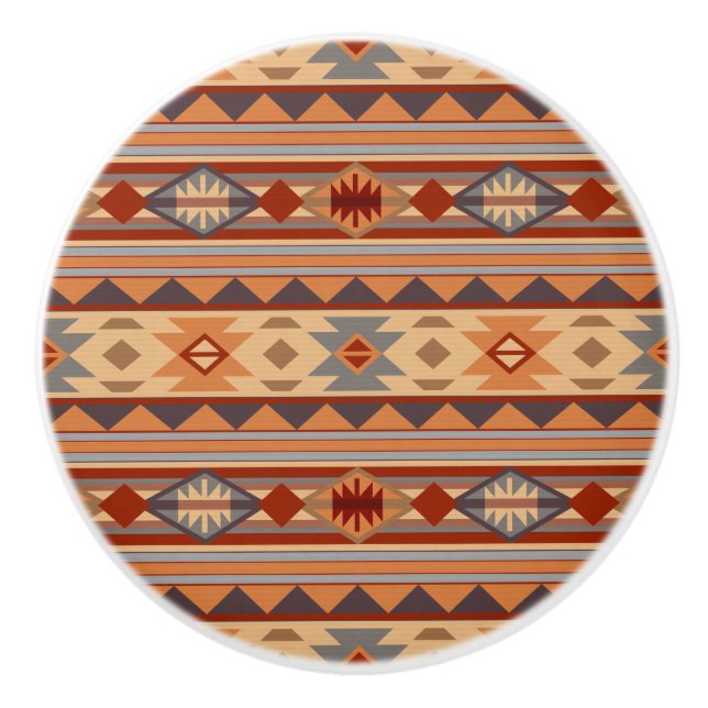 Südwest Muster Design Tan Keramikknauf (Vorderseite)
