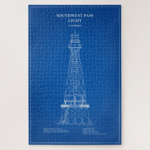 Südwest Pass Lighthouse - Louisiana - AD Puzzle