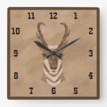 Südwest Pronghorn Antelope Square Wall Clock