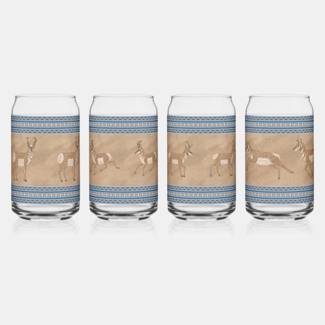 Südwest Pronghorn Antelopes Assorted Set Dosenglas (Vorderseite)