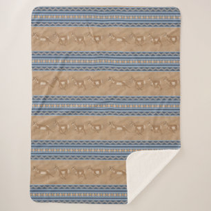 Südwest Pronghorn Antelopes Blue Border Large Sherpadecke