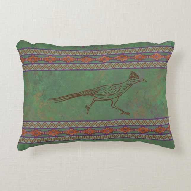 Südwest Roadrunner Sagebrush Green Accent Pillow Dekokissen (Vorderseite)