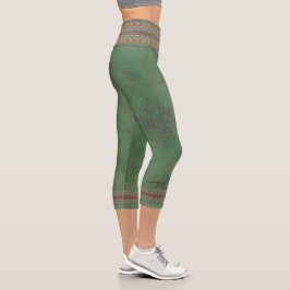 Südwest Roadrunner Sagebrush Green Capri Leggings