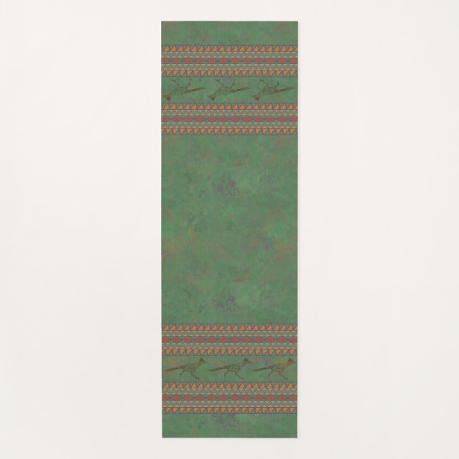 Südwest Roadrunner Sagebrush Green Yogamatte (Vorderseite)